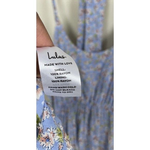 Lulus Women Sunny Bliss Lt Blue Floral Strapless Maxi Dress S Cottagecore Fairy - Picture 3 of 6